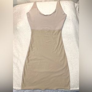 SPANX by Sara Blakely -  Shape Wear Scoop Neck Slip Dress in Beige